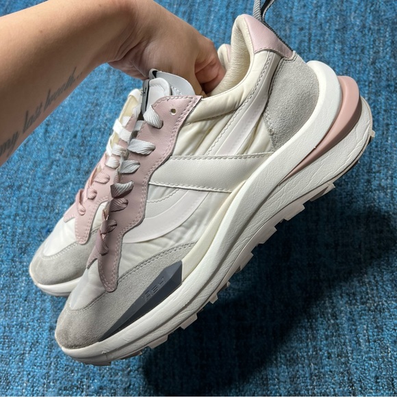 Ash Spider Double Tongue Chunky Sneakers in White Pink Grey - Picture 4 of 10